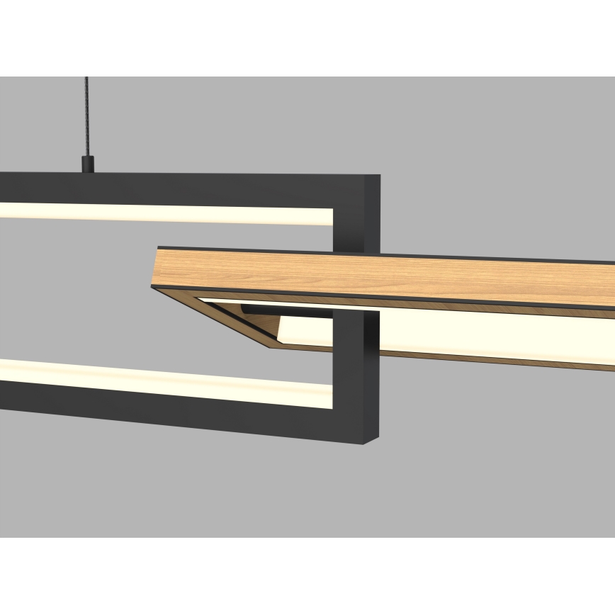 Wofi 7022-306- LED prigušiva luster na sajli MATERA LED/30W/230V crna/smeđa