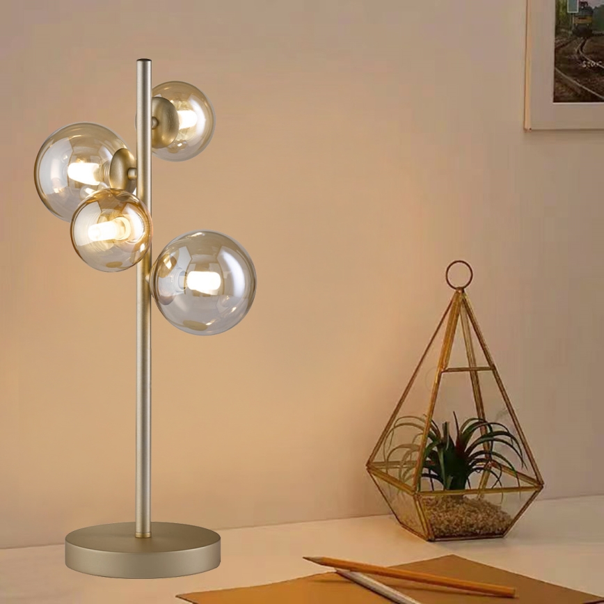 Wofi 8014.04.14.9000 - LED stona lampa VILLA 4xG9/3W/230V zlatna