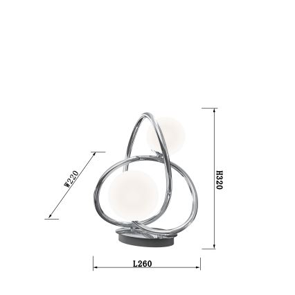 Wofi 8014-207 - LED stona lampa NANCY 2x G9/3,5W/230V sjajni hrom