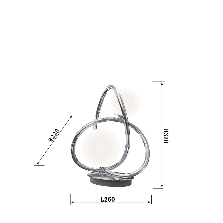 Wofi 8014-207 - LED stona lampa NANCY 2x G9/3,5W/230V sjajni hrom