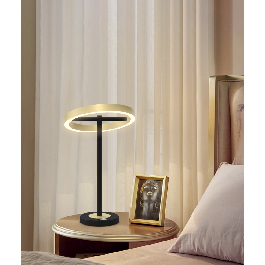 Wofi 8016-104 - LED dodirna prigušiva stolna lampa BREST LED/10,5W/230V crna/zlatna