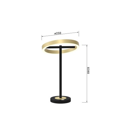 Wofi 8016-104 - LED dodirna prigušiva stolna lampa BREST LED/10,5W/230V crna/zlatna