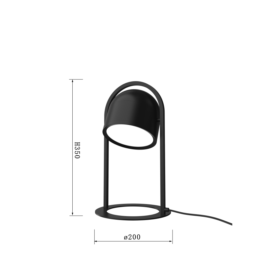 Wofi 8045-102 - LED dodirna stona lampa NIZZA, prigušiva LED/10,5W/230V, crna