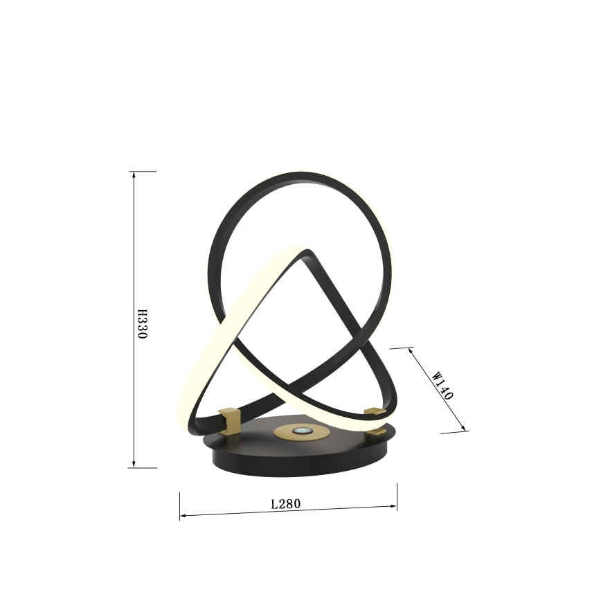 Wofi 8134-104 - LED dodirna prigušiva stona lampa INDIGO LED/10,5W/230V crna/zlatna