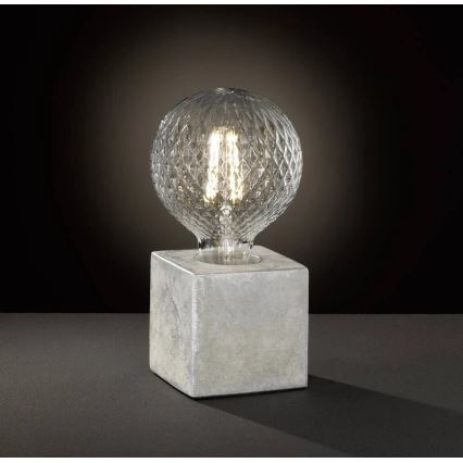 WOFI 8213.01.50.7000 - Stona lampa BROAD 1xE27/10W/230V betonska