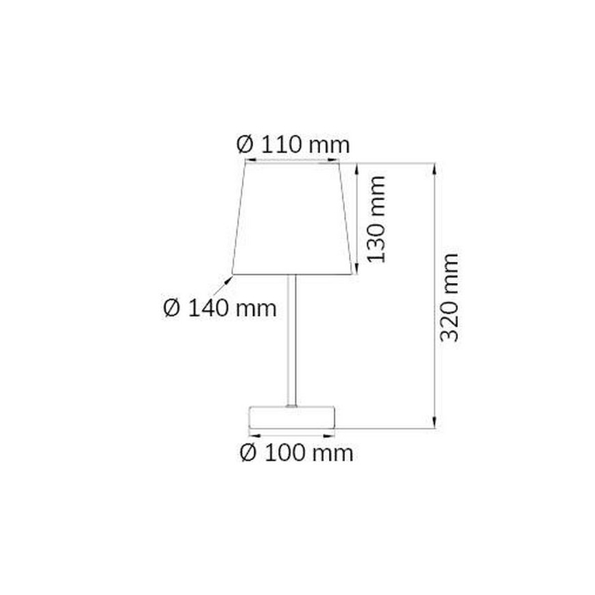 Wofi 832401060000 - Stona lampa CESENA 1xE14/42W/230V bela