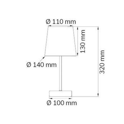 Wofi 832401178000 - Stona lampa CESENA 1xE14/42W/230V zelena