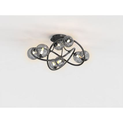 Wofi 9014-805 - LED plafonski luster NANCY 8xG9/3,5W/230V crna/sjajni hrom