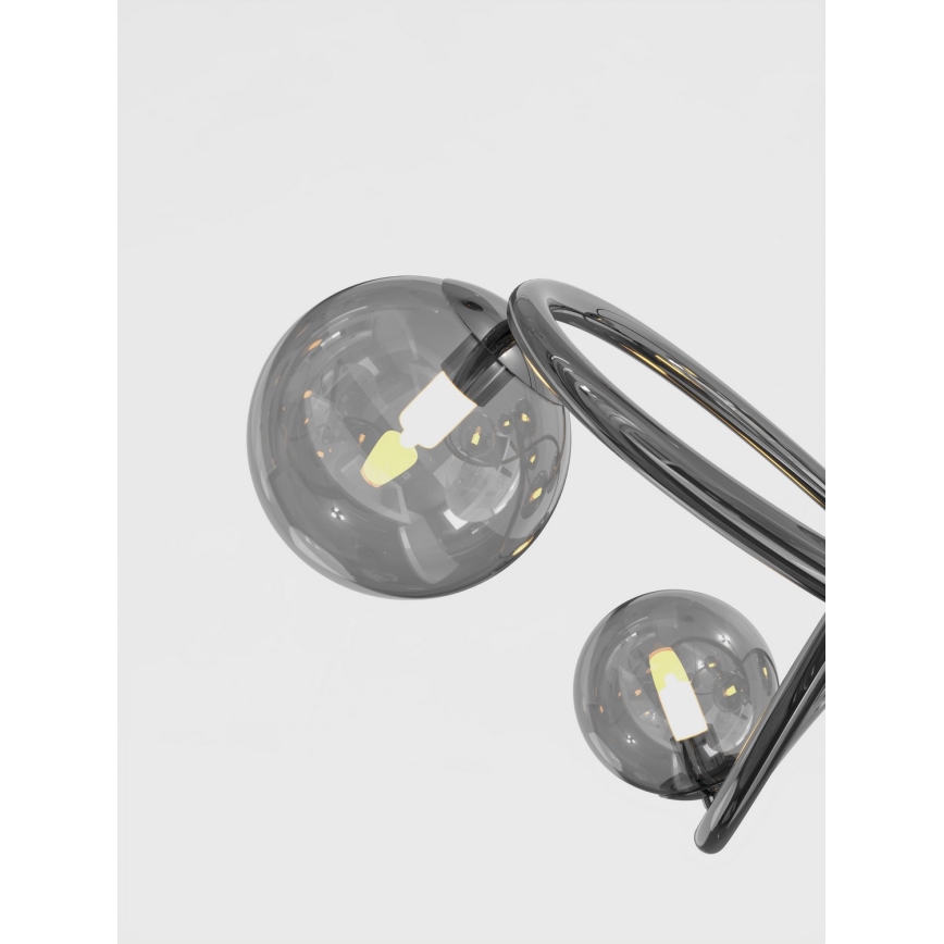 Wofi 9014-805 - LED plafonski luster NANCY 8xG9/3,5W/230V crna/sjajni hrom