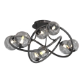 Wofi 9014-805 - LED plafonski luster NANCY 8xG9/3,5W/230V crna/sjajni hrom