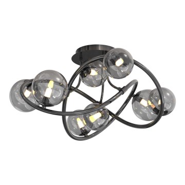 Wofi 9014-805 - LED plafonski luster NANCY 8xG9/3,5W/230V crna/sjajni hrom