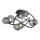 Wofi 9014-805 - LED plafonski luster NANCY 8xG9/3,5W/230V crna/sjajni hrom