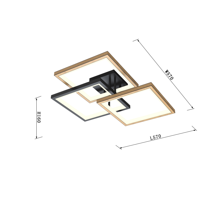 Wofi 9022-306S - LED prigušiva stropna svetiljka MATERA LED/40W/230V