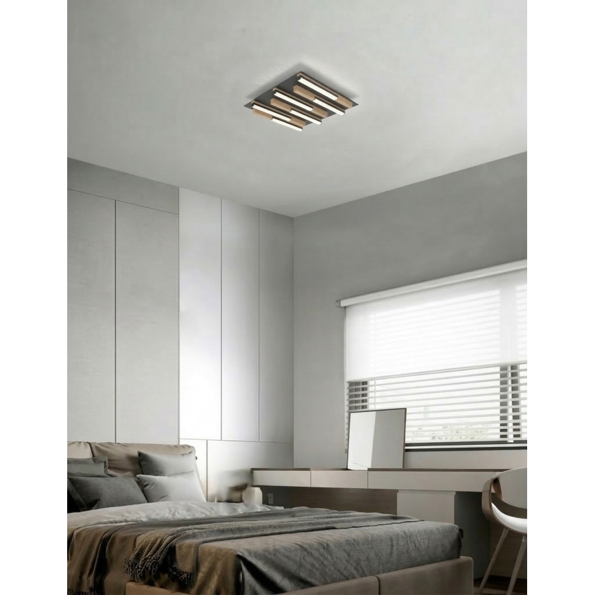 Wofi 9031-606 - LED prigušiva plafonska svetiljka PALERMO LED/26W/230V kaučukovog drveta