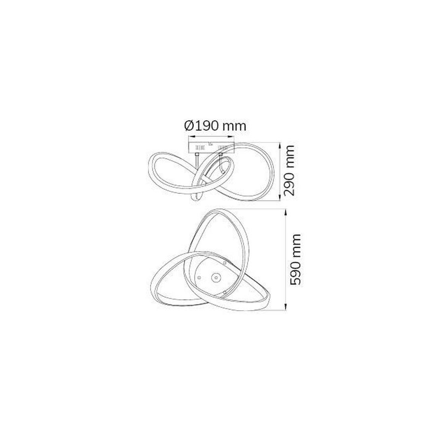 Wofi 9134.01.15.7000 - LED plafonski luster INDIGO LED/45W/230V