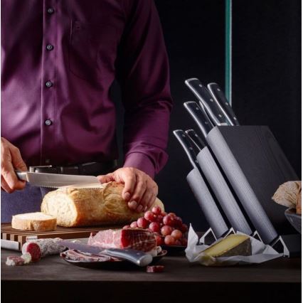 Wüsthof - CLASSIC IKON set kuhinjskih noževa u stalku, 7 kom, jasen/crna