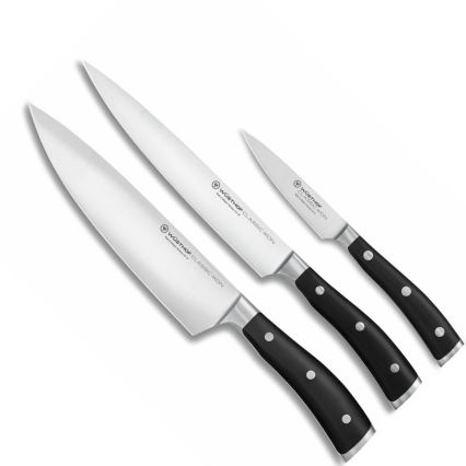 Wüsthof - Set kuhinjskih noževa CLASSIC IKON, 3 kom, crne boje