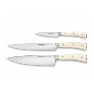 Wüsthof - Set kuhinjskih noževa CLASSIC IKON od 3 komada, krem boje