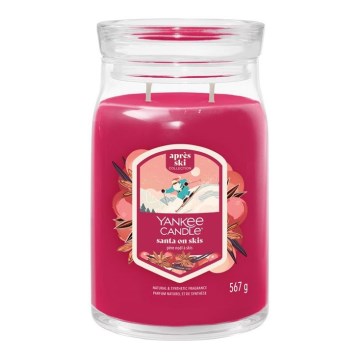 Yankee Candle - Mirisna sveća SANTA ON SKIS velika 567g 60-90 sati.