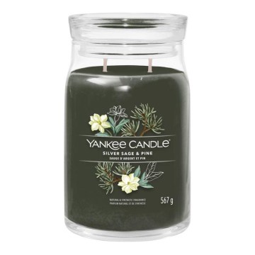 Yankee Candle - Mirisna sveća SILVER SAGE & PINE velika 567g 60-90 sati