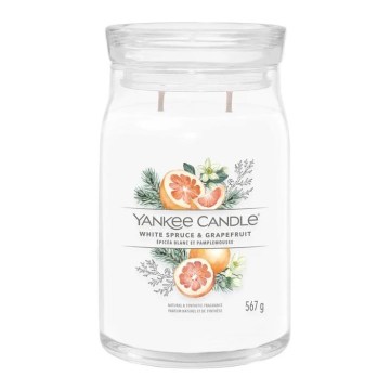 Yankee Candle - Mirisna sveća WHITE SPRUCE & GRAPEFRUIT velika 567 g 60-90 sati