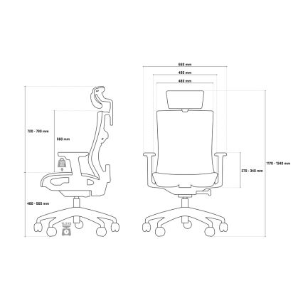 Yenkee - Kancelarijska stolica crna/siva
