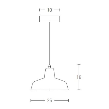 Zambelis 1655 - Betonski luster na sajli 1xE27/40W/230V