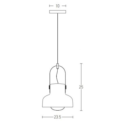 Zambelis 18190 - Viseći luster na sajli 1xE27/40W/230V