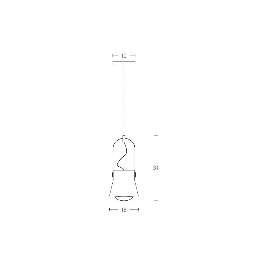 Zambelis 18192 - luster na sajli 1xE27/40W/230V, crna