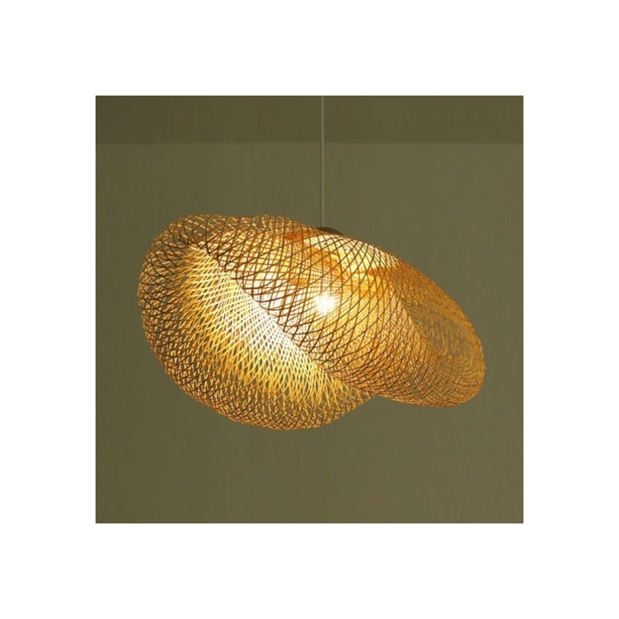 Zambelis 19103 - Luster na sajli 1xE27/40W/230V bambus/bež