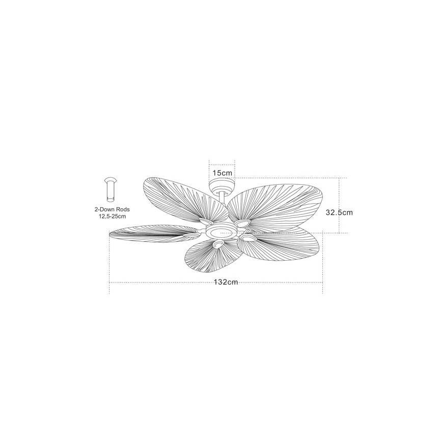 Zambelis 19139 - Stropni ventilator + daljinski upravljač