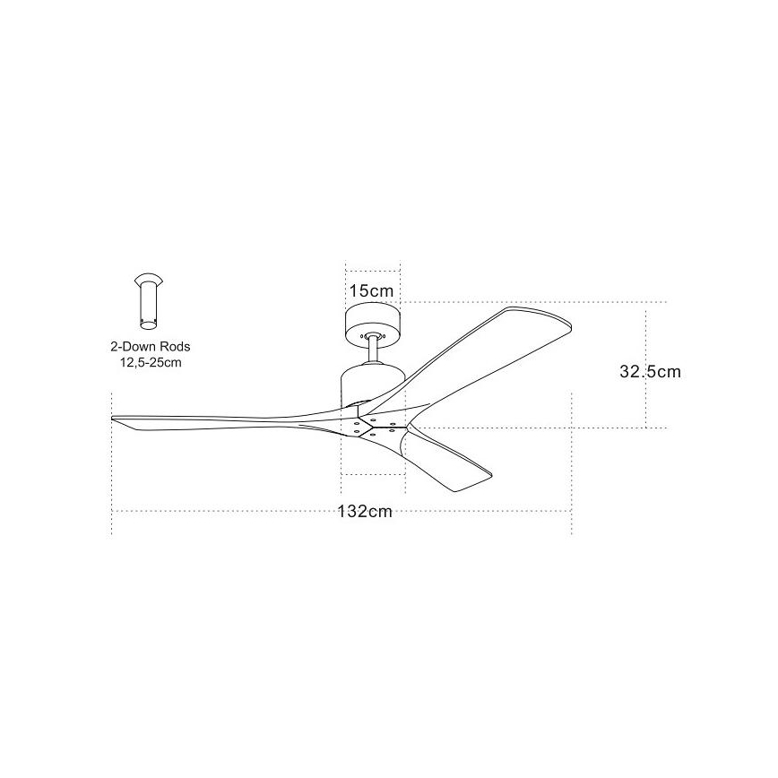 Zambelis 19143 - Plafonski ventilator sa daljinskim upravljačem