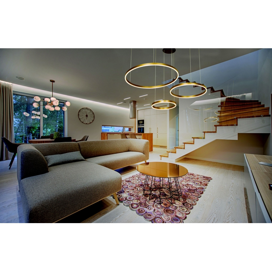 Zambelis 1956 - LED luster na sajli LED/136W/230V zlatna