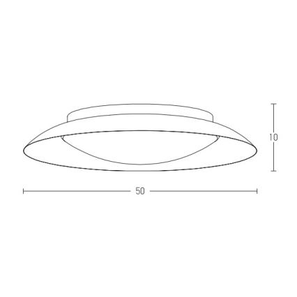 Zambelis 1959 - LED plafonsko svetlo LED/28W/230V Ø 50 cm bakar