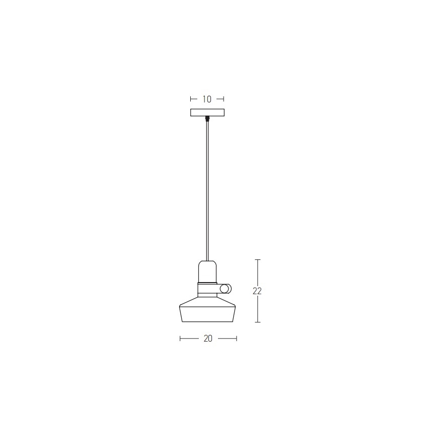 Zambelis 1990 - Luster na kablu 1xE27/40W/230V hrast/crna
