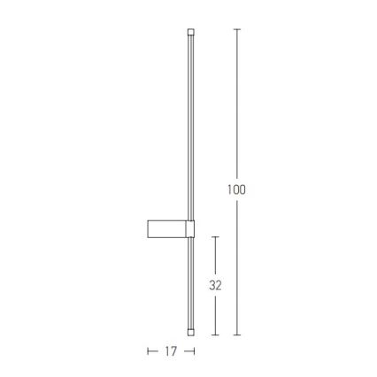 Zambelis 20117 - LED zidna lampa LED/20W/230V zlatna