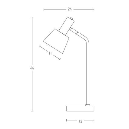 Zambelis 20220 - Stona lampa 1xE14/25W/230V siva