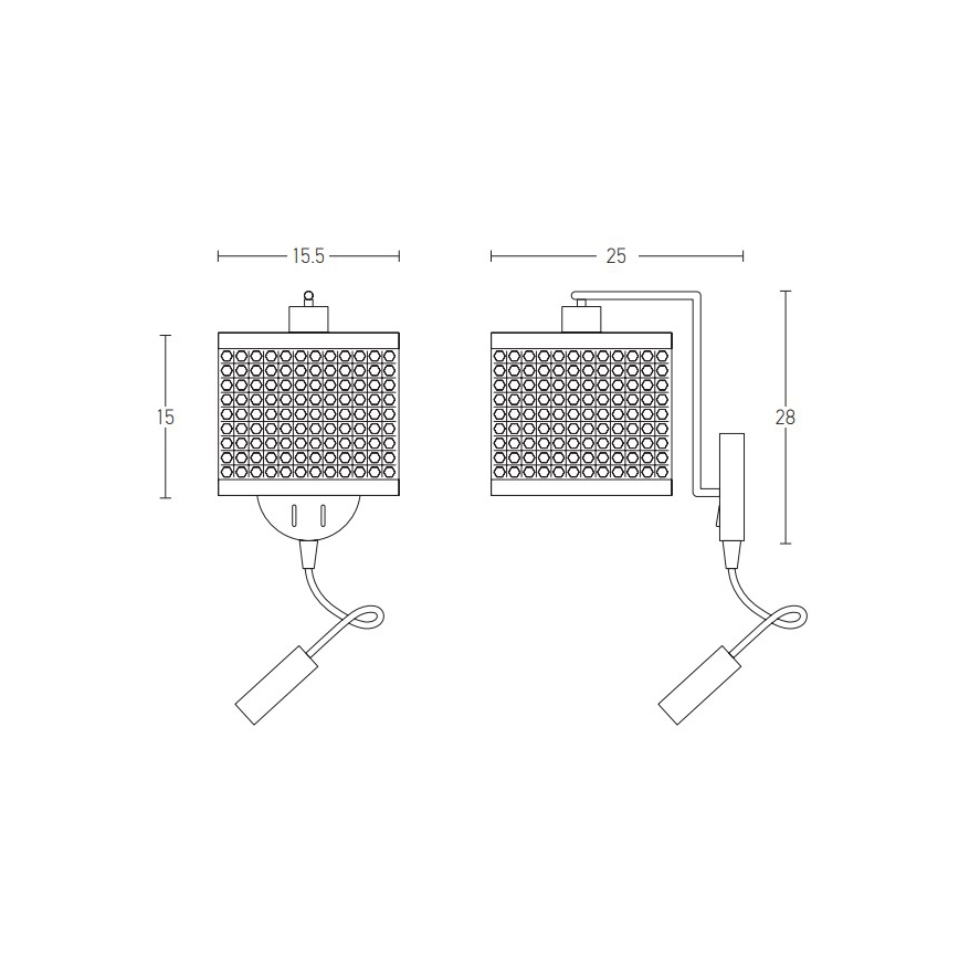 Zambelis 20355 - LED zidna lampa 1xE27/40W + LED/3W/230V ratan