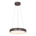 Zambelis 2047 - prigušiva LED luster na sajli, LED/30W/230V, prečnika 40 cm, braon