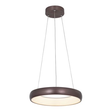 Zambelis 2047 - prigušiva LED luster na sajli, LED/30W/230V, prečnika 40 cm, braon