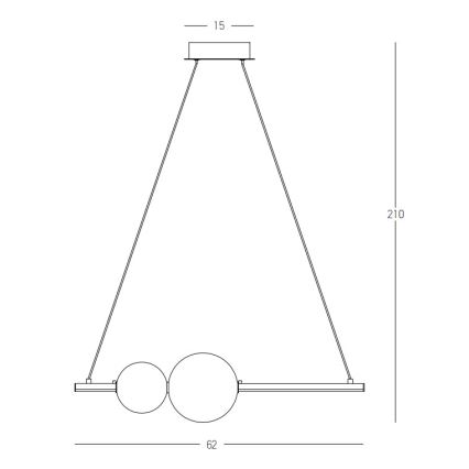 Zambelis 22109 - LED prigušiva luster na sajli LED/11W/230V crna
