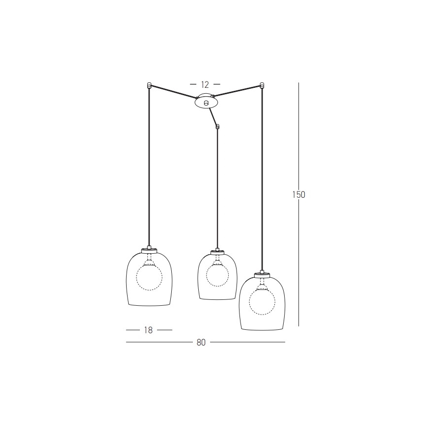 Zambelis 22145 - Luster na sajli 3xG9/5W/230V u obliku pauka, crne boje