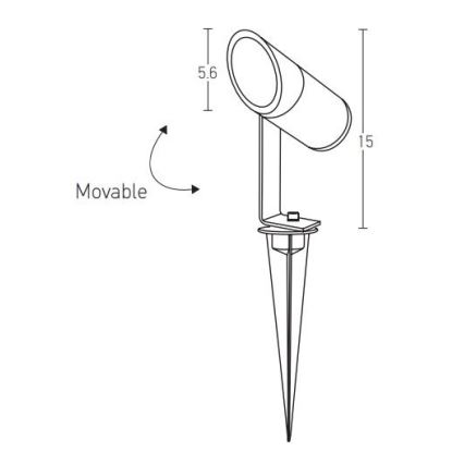 Zambelis E152 - spoljašnja LED lampa LED/7W/230V IP65 antracit