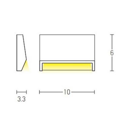 Zambelis E182 - LED spoljno stepenišno svetlo LED/1,5W/230V IP54 belo