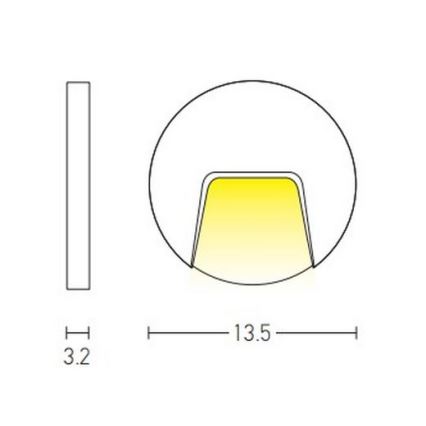 Zambelis E184 - spoljašnje stepenišno LED svetlo LED/3W/230V IP54 belo