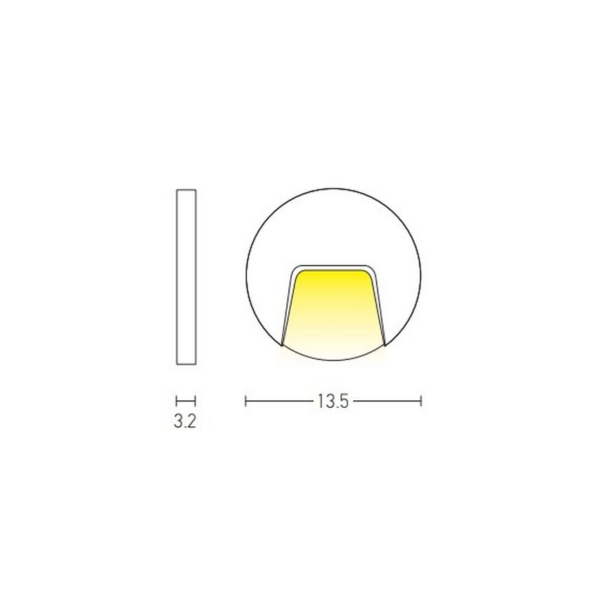 Zambelis E184 - spoljašnje stepenišno LED svetlo LED/3W/230V IP54 belo