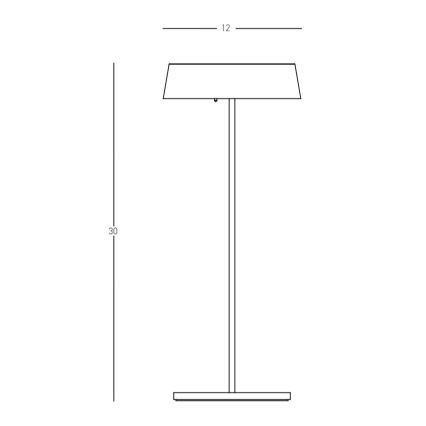 Zambelis E290 - prigušiva spoljašnja LED lampa LED/2,2W/3,7V 2200 mAh IP54 bela