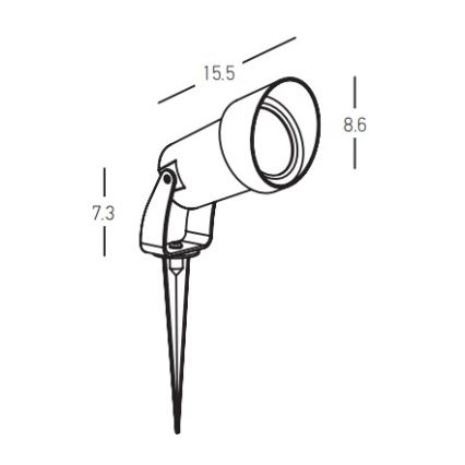 Zambelis E310 - Spoljašnja lampa 1xGU10/7W/230V IP54