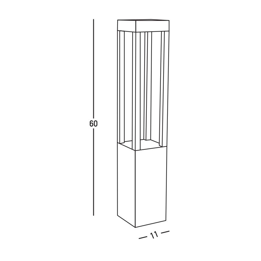 Zambelis E367 - LED spoljašnje svetlo 7W/230V 3000K IP67 antracit
