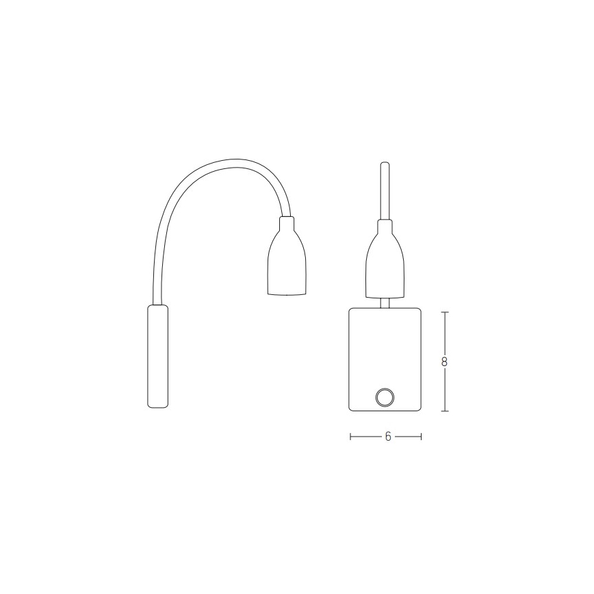 Zambelis H33 - fleksibilna LED lampica LED/3W/230V bela